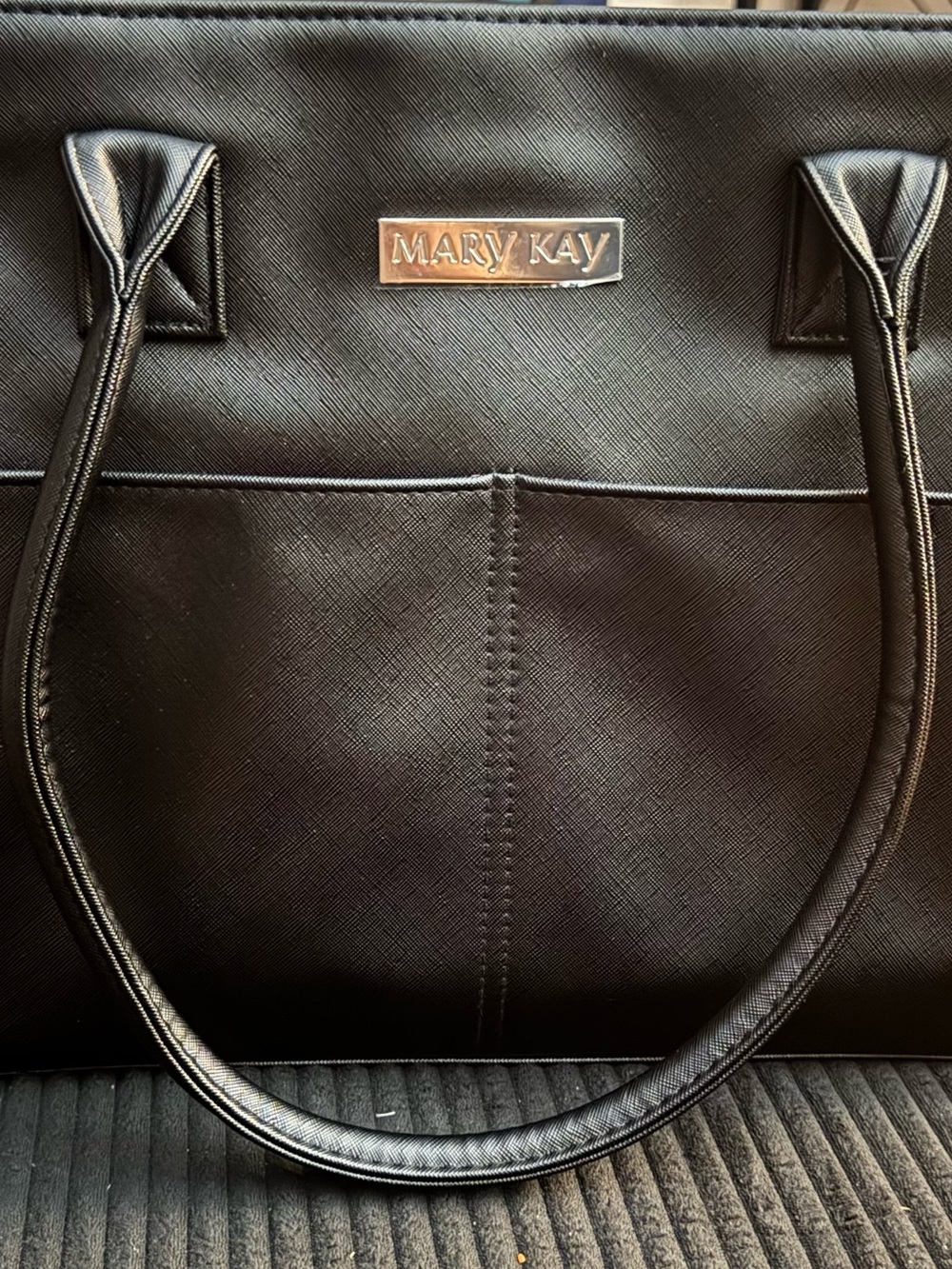 Mary Kay Black Structured Tote with Front Pocket